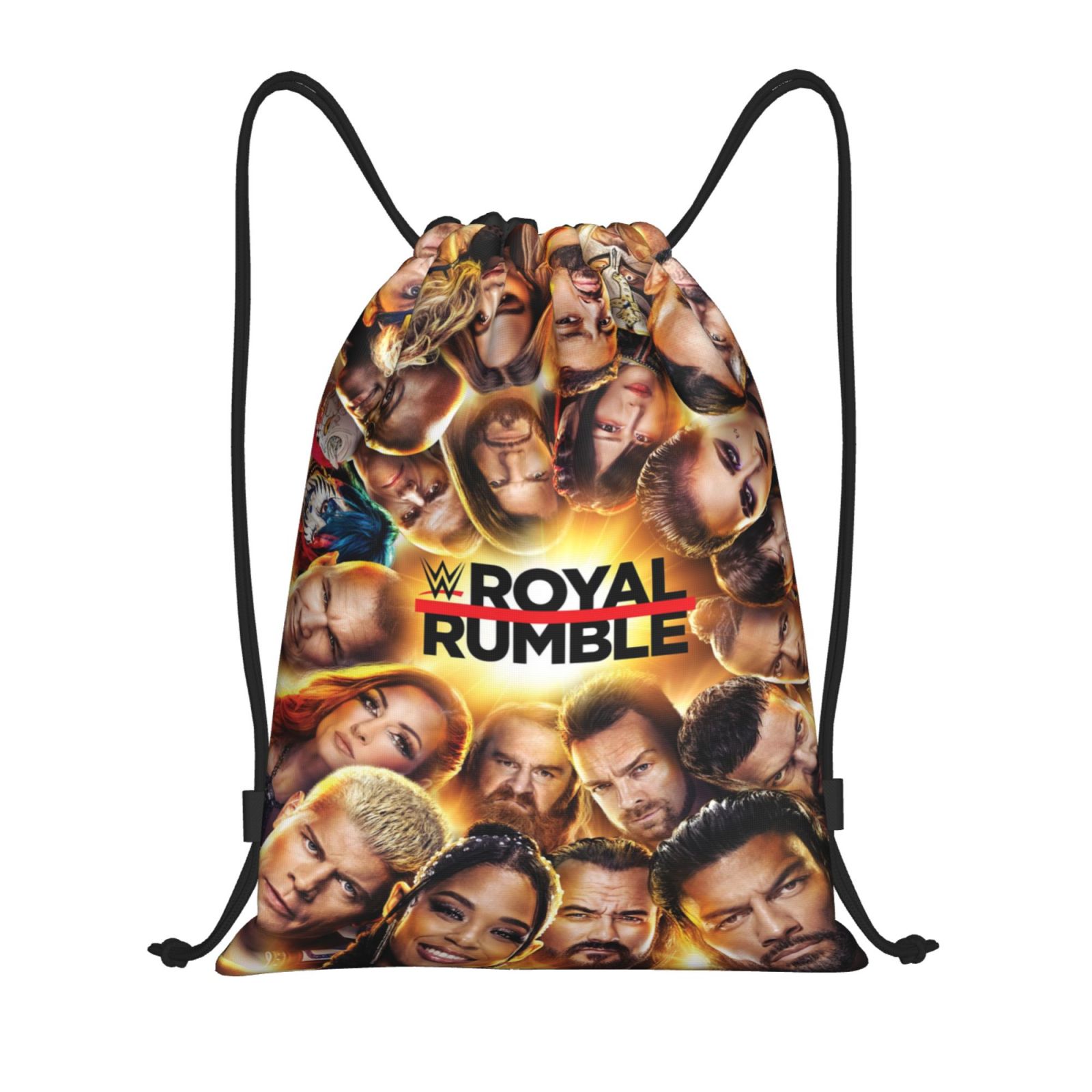 Wwe Drawstring Bag Sports Fitness Bag Waterproof Rope Bag For Training Traveling Hiking Gym Sackpack String Bag For Women Men Small